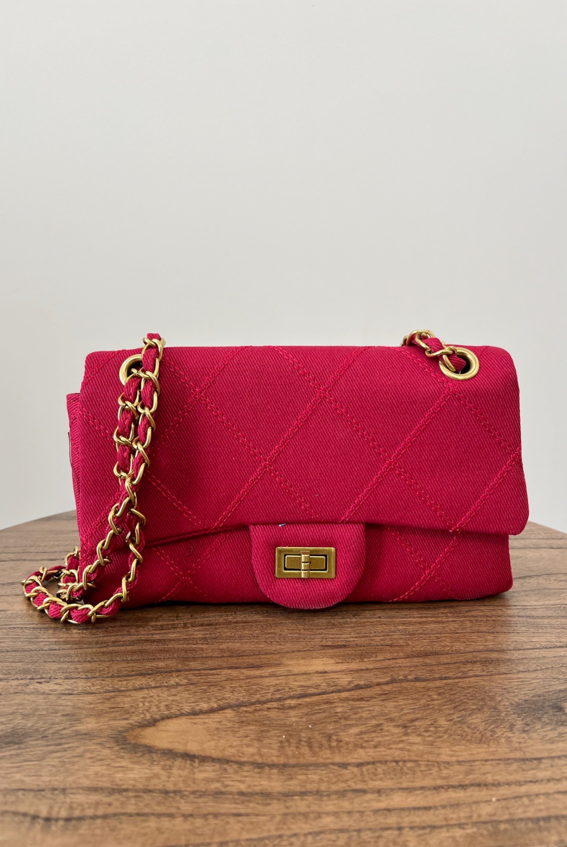 Ruby Denim Quilted Bag