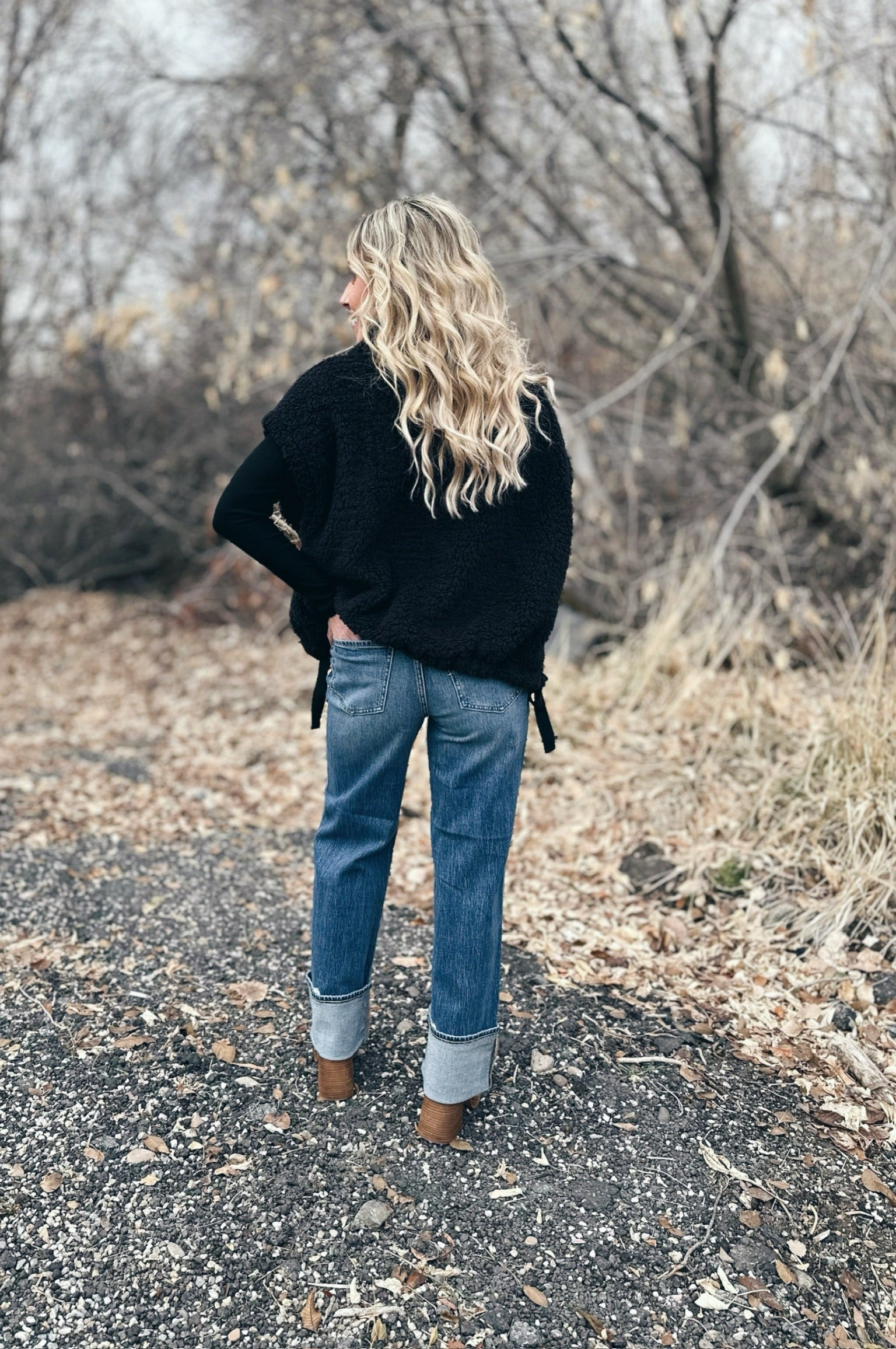 Tucked Edge High Rise Jeans