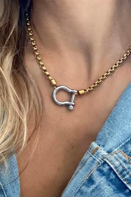 Lock and Link Necklace