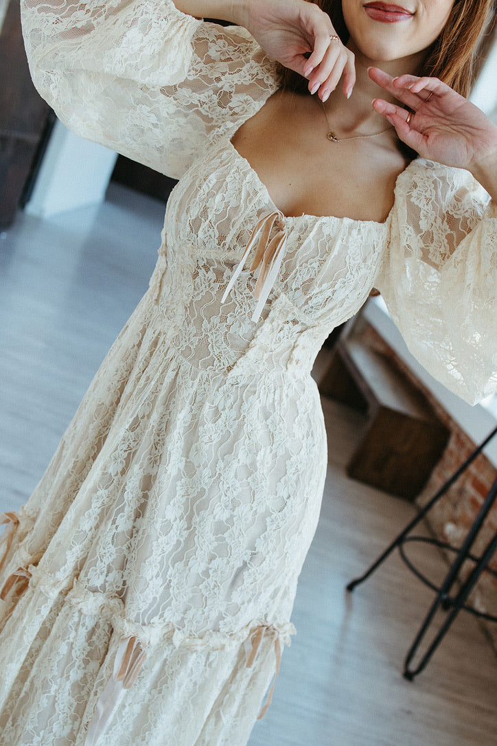 Falling Flurries Lace Dress