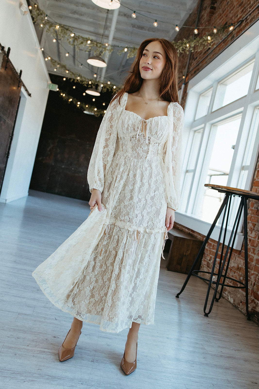 Falling Flurries Lace Dress