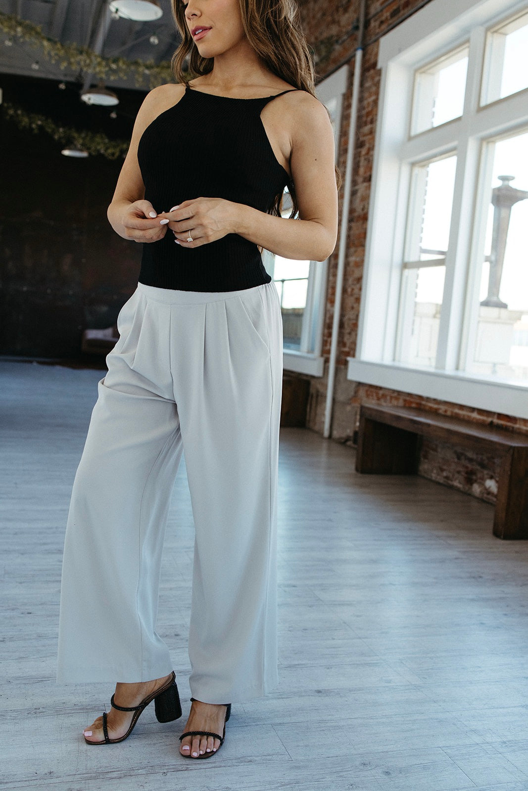 Concrete Cascade Wide Leg Pants