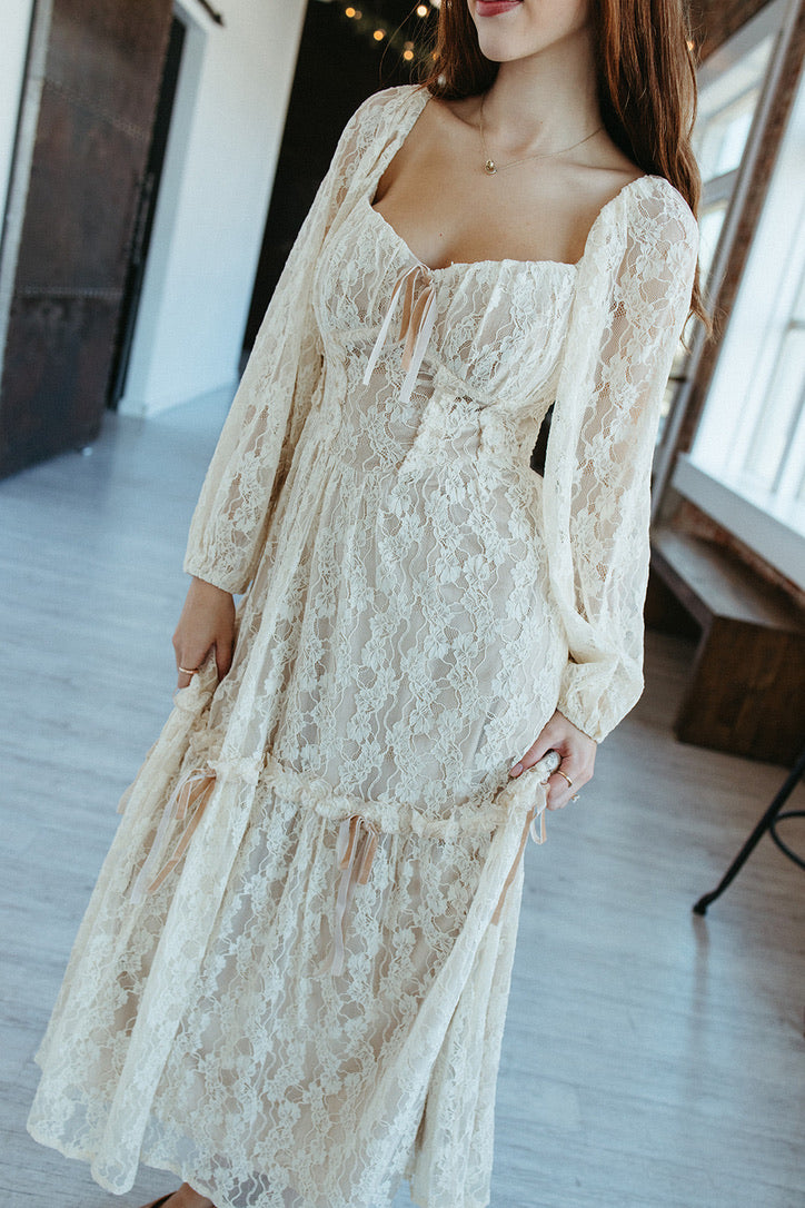 Falling Flurries Lace Dress