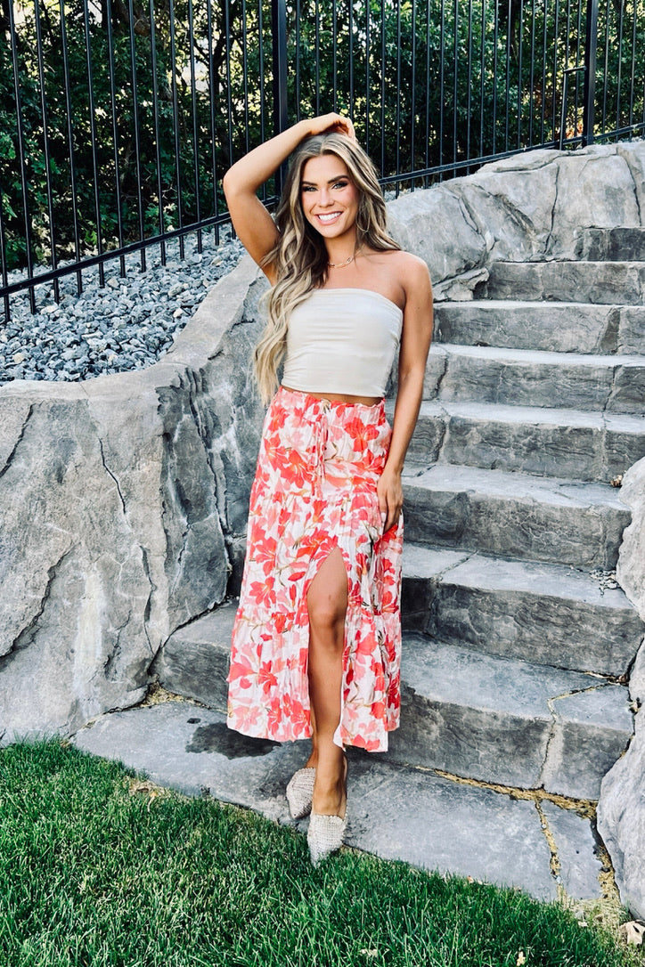 Maui Floral Boho Skirt