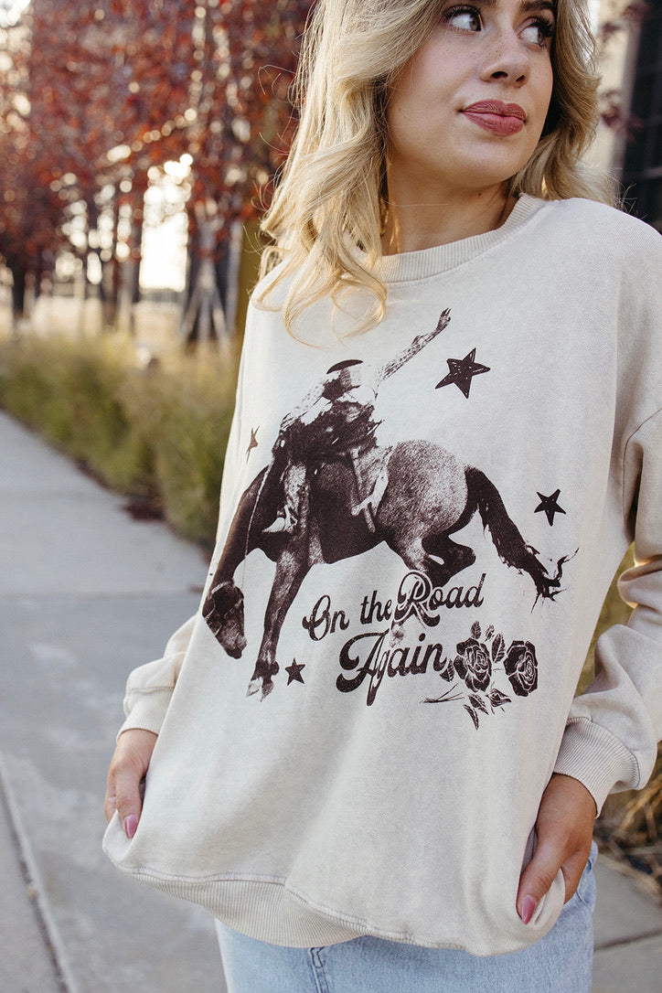 On The Road Again Graphic Sweatshirt