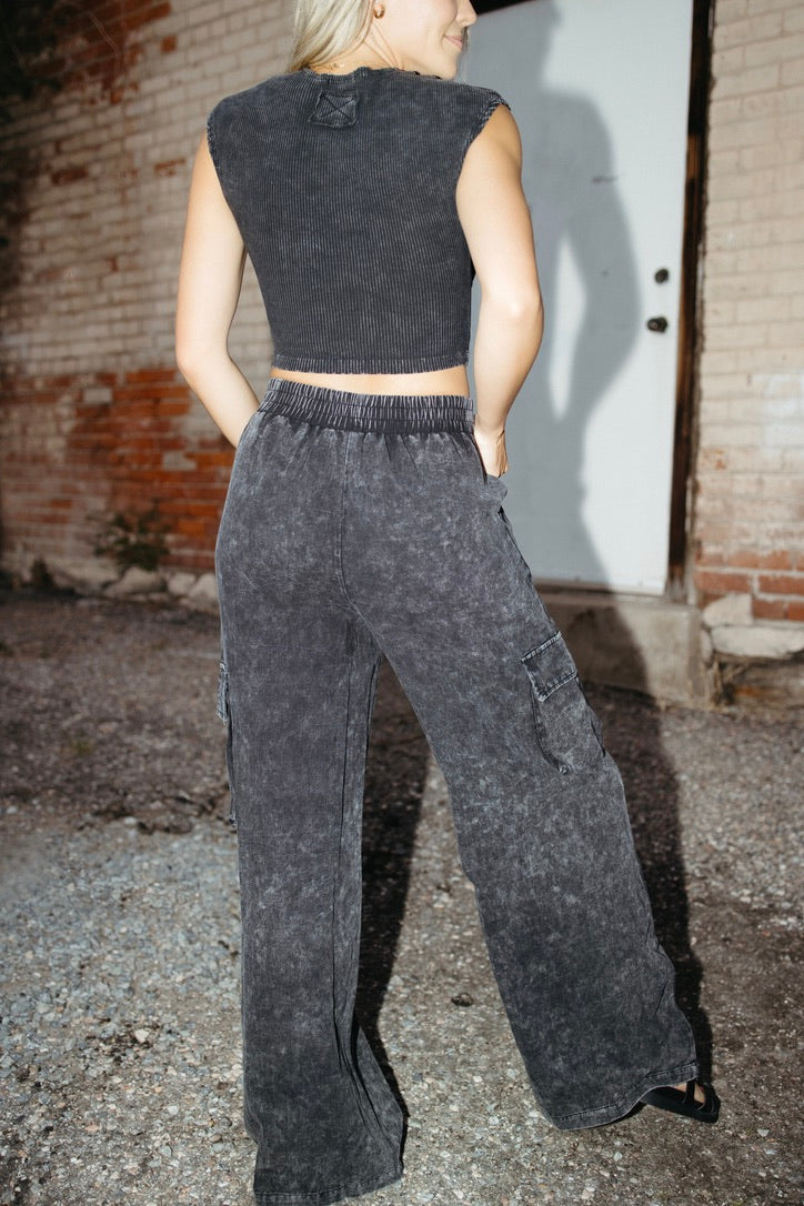 Charcoal Drift Cargo Pants