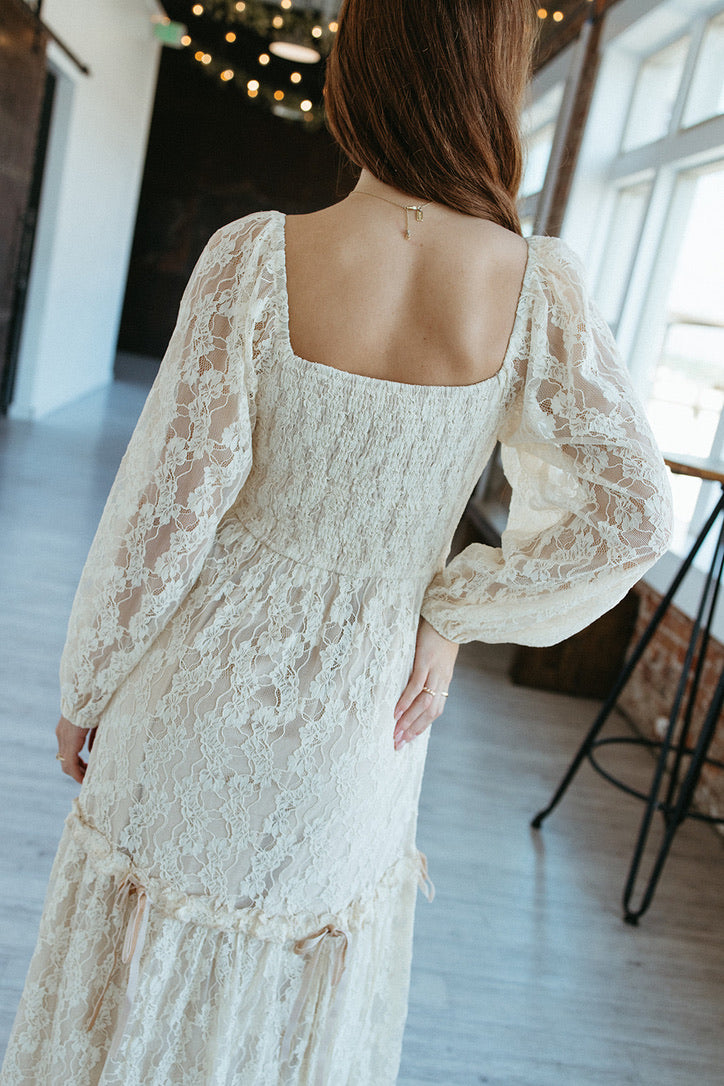 Falling Flurries Lace Dress